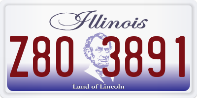 IL license plate Z803891