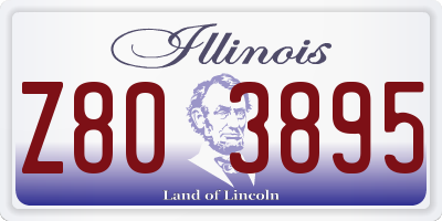 IL license plate Z803895