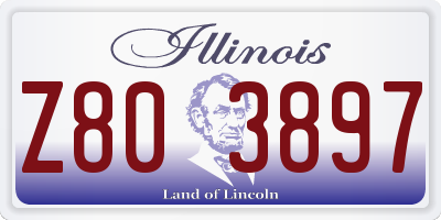 IL license plate Z803897