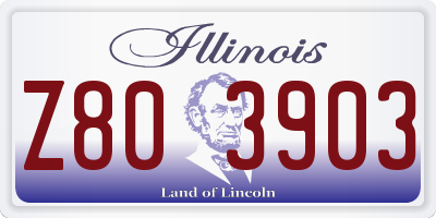 IL license plate Z803903