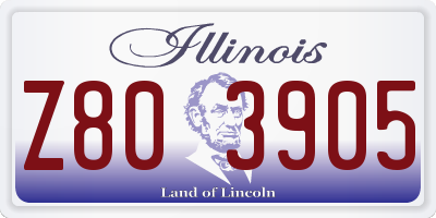 IL license plate Z803905