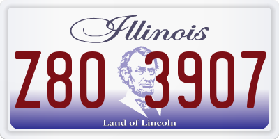 IL license plate Z803907