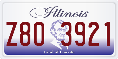 IL license plate Z803921