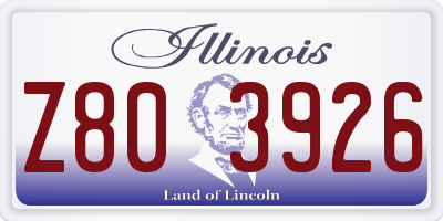IL license plate Z803926