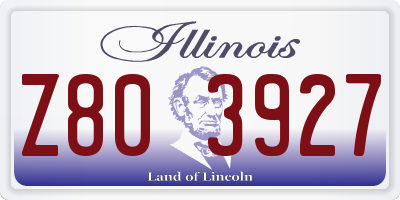 IL license plate Z803927
