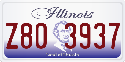 IL license plate Z803937