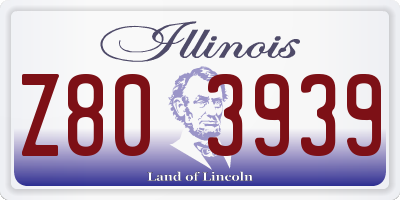 IL license plate Z803939