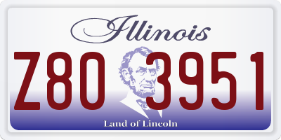 IL license plate Z803951