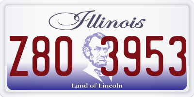 IL license plate Z803953