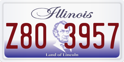 IL license plate Z803957