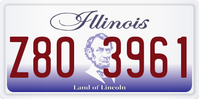 IL license plate Z803961