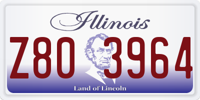 IL license plate Z803964