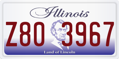 IL license plate Z803967