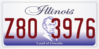 IL license plate Z803976