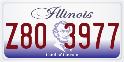 IL license plate Z803977