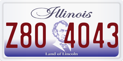 IL license plate Z804043
