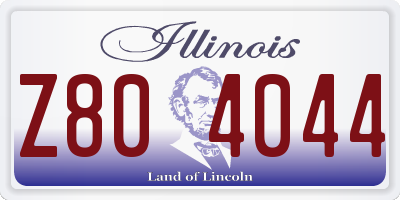 IL license plate Z804044