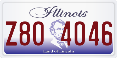IL license plate Z804046