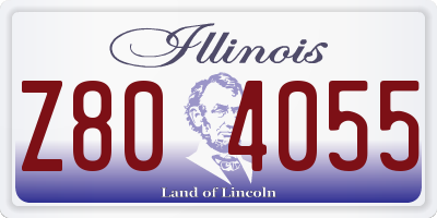 IL license plate Z804055