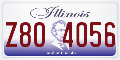 IL license plate Z804056