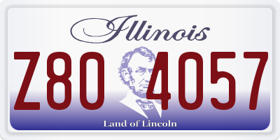 IL license plate Z804057