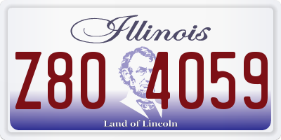 IL license plate Z804059