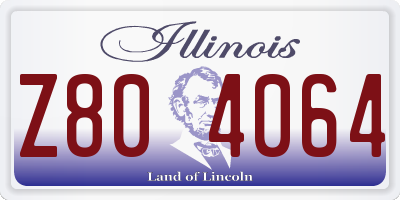 IL license plate Z804064