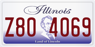 IL license plate Z804069