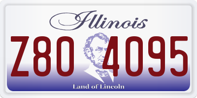 IL license plate Z804095