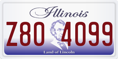IL license plate Z804099