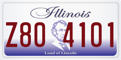IL license plate Z804101