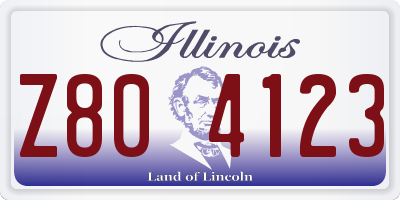 IL license plate Z804123