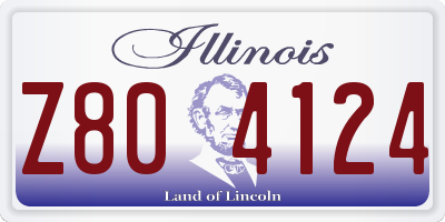 IL license plate Z804124