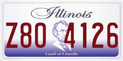 IL license plate Z804126