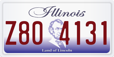 IL license plate Z804131