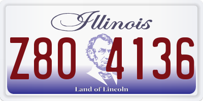 IL license plate Z804136