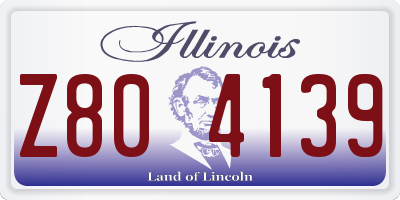 IL license plate Z804139