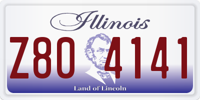 IL license plate Z804141