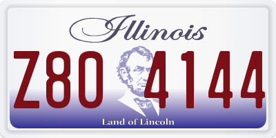 IL license plate Z804144