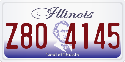 IL license plate Z804145