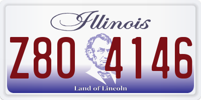 IL license plate Z804146