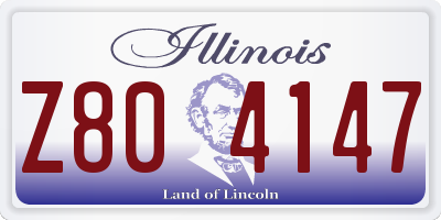 IL license plate Z804147