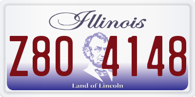 IL license plate Z804148