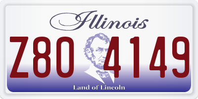 IL license plate Z804149