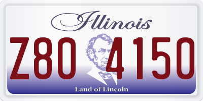 IL license plate Z804150