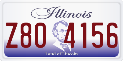 IL license plate Z804156