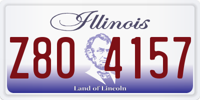 IL license plate Z804157