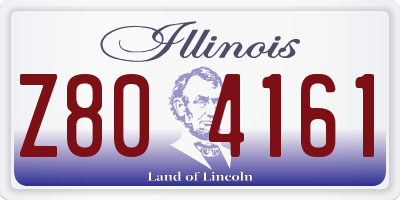IL license plate Z804161
