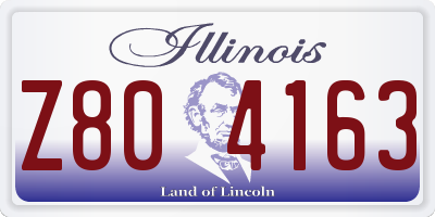 IL license plate Z804163