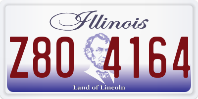 IL license plate Z804164